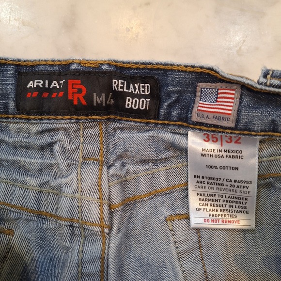 Ariat Other - Ariat FR M4 Relaxed Boot Jeans Mens 35x32 (31) Blue FR Bootcut Work Denim Pants